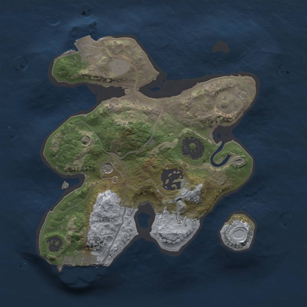Rust Map: Procedural Map, Size: 2000, Seed: 276815908, 6 Monuments