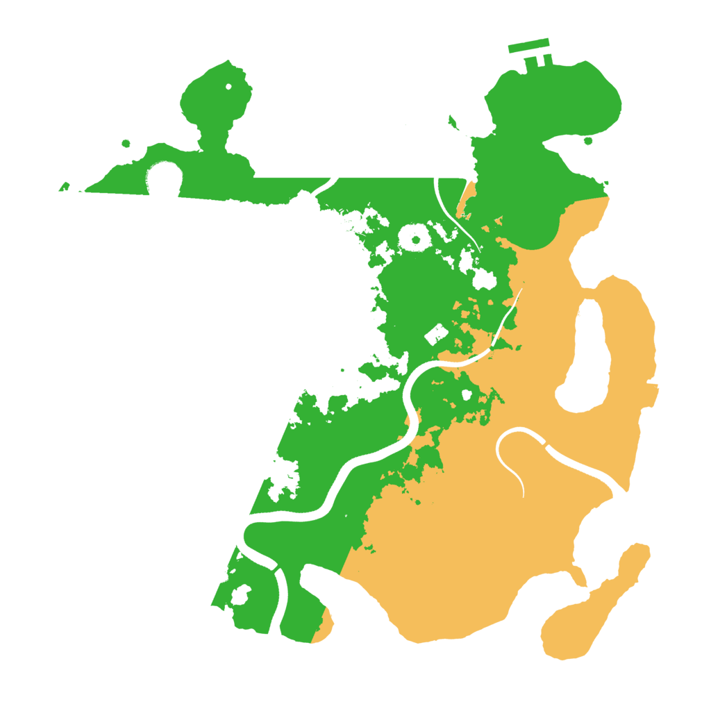Biome Rust Map: Procedural Map, Size: 3500, Seed: 2001174548