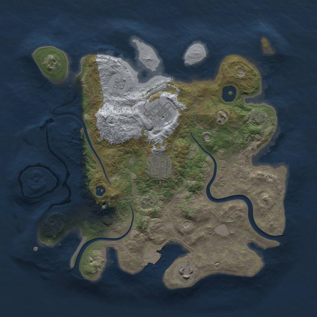 Rust Map: Procedural Map, Size: 3000, Seed: 1314327157, 7 Monuments