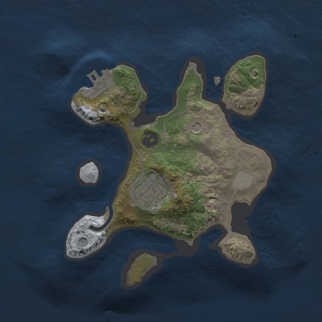 Rust Map: Procedural Map, Size: 2000, Seed: 11168, 6 Monuments