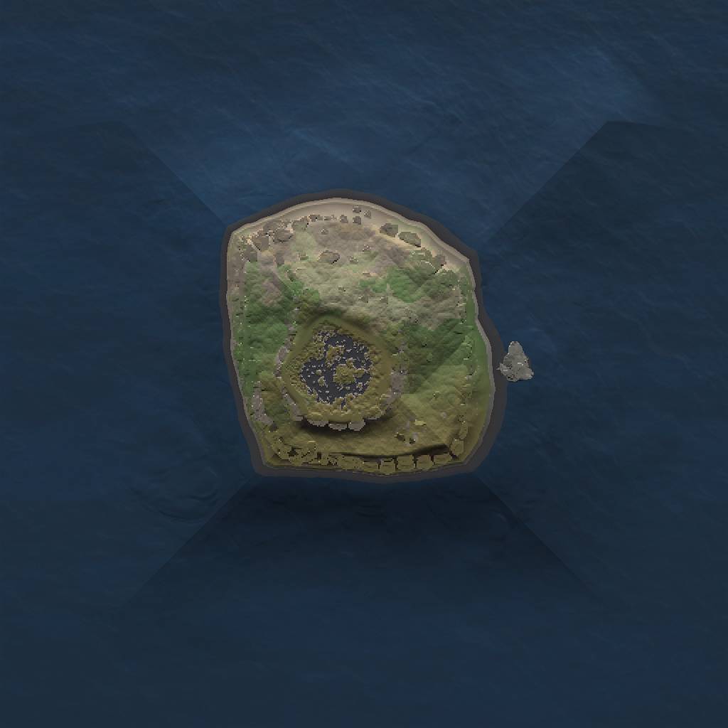 Rust Map: Procedural Map, Size: 1000, Seed: 8675454, 3 Monuments