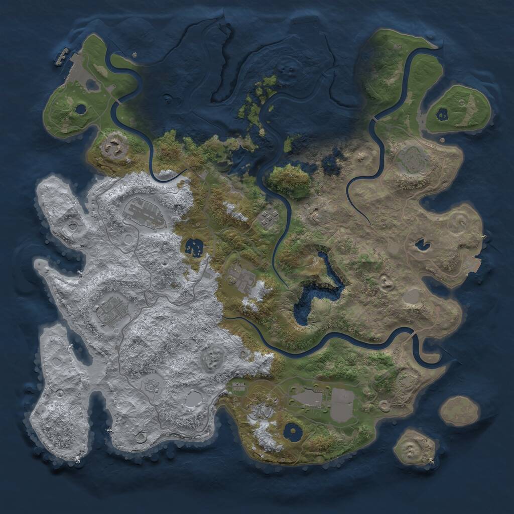 Rust Map: Procedural Map, Size: 4083, Seed: 13830, 15 Monuments