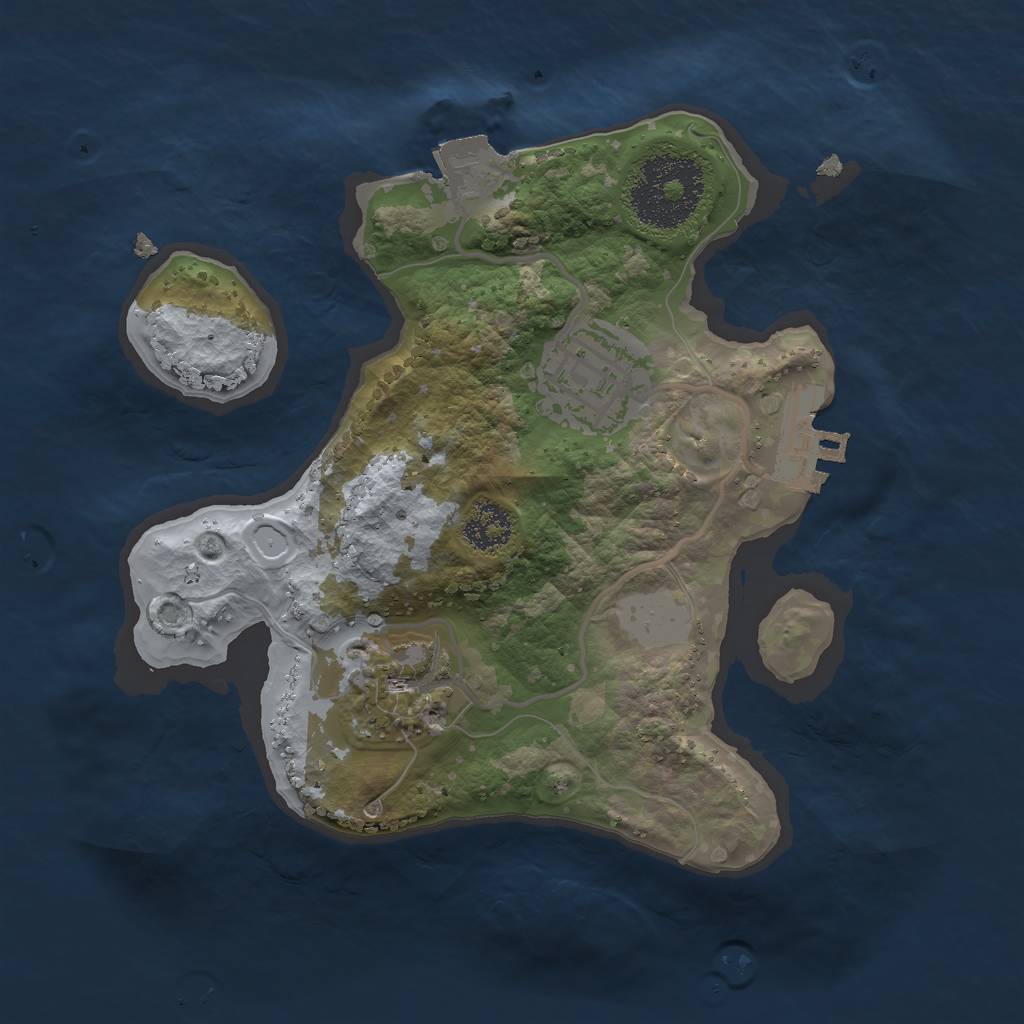 Rust Map: Procedural Map, Size: 2100, Seed: 904166728, 6 Monuments