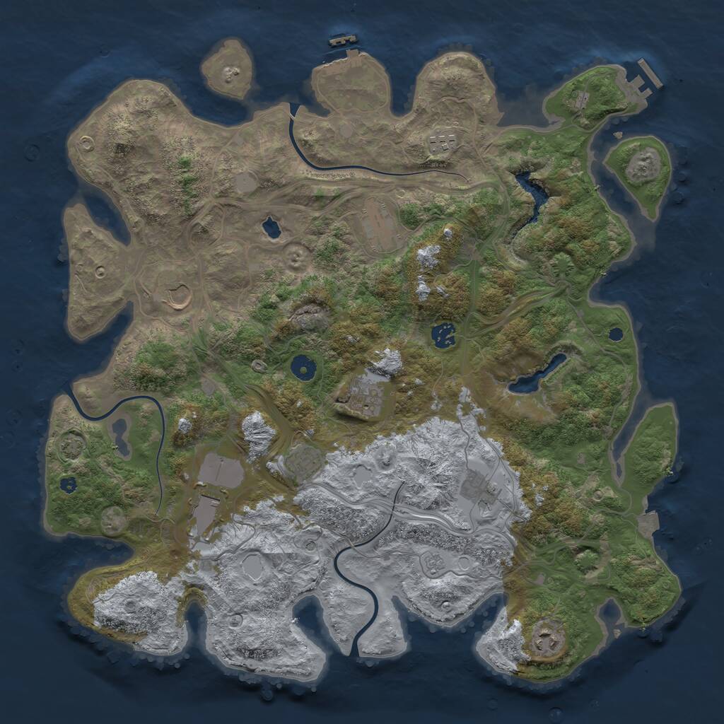 Rust Map: Procedural Map, Size: 4300, Seed: 2272023, 15 Monuments