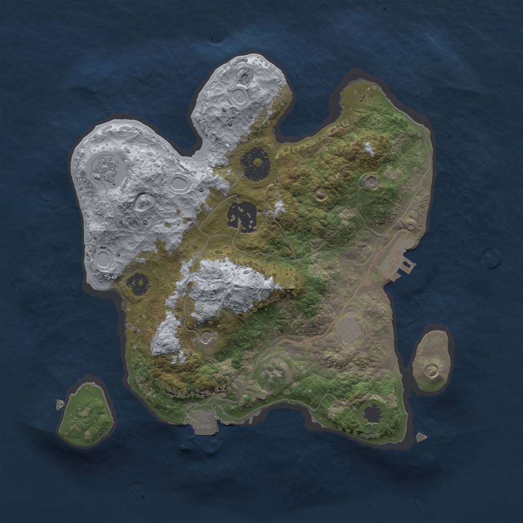 Rust Map: Procedural Map, Size: 2500, Seed: 1566777372, 7 Monuments