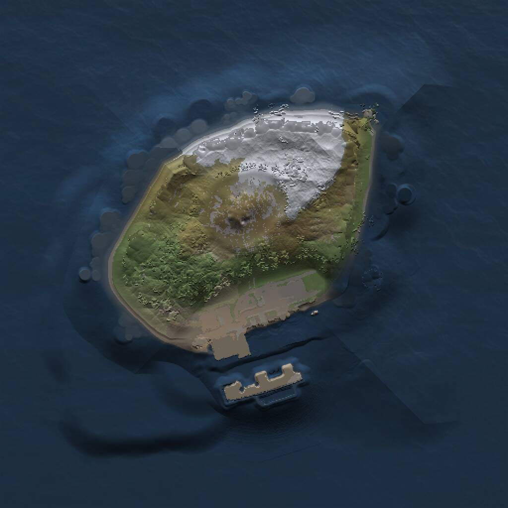 Rust Map: Procedural Map, Size: 1000, Seed: 1243324324, 2 Monuments