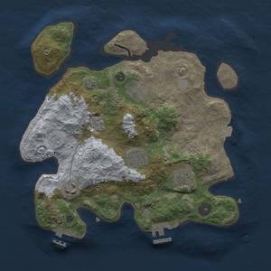 Thumbnail Rust Map: Procedural Map, Size: 3000, Seed: 2039978548, 13 Monuments