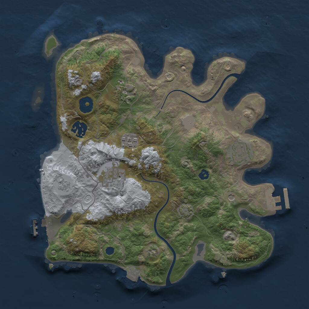 Rust Map: Procedural Map, Size: 3000, Seed: 902028041, 11 Monuments