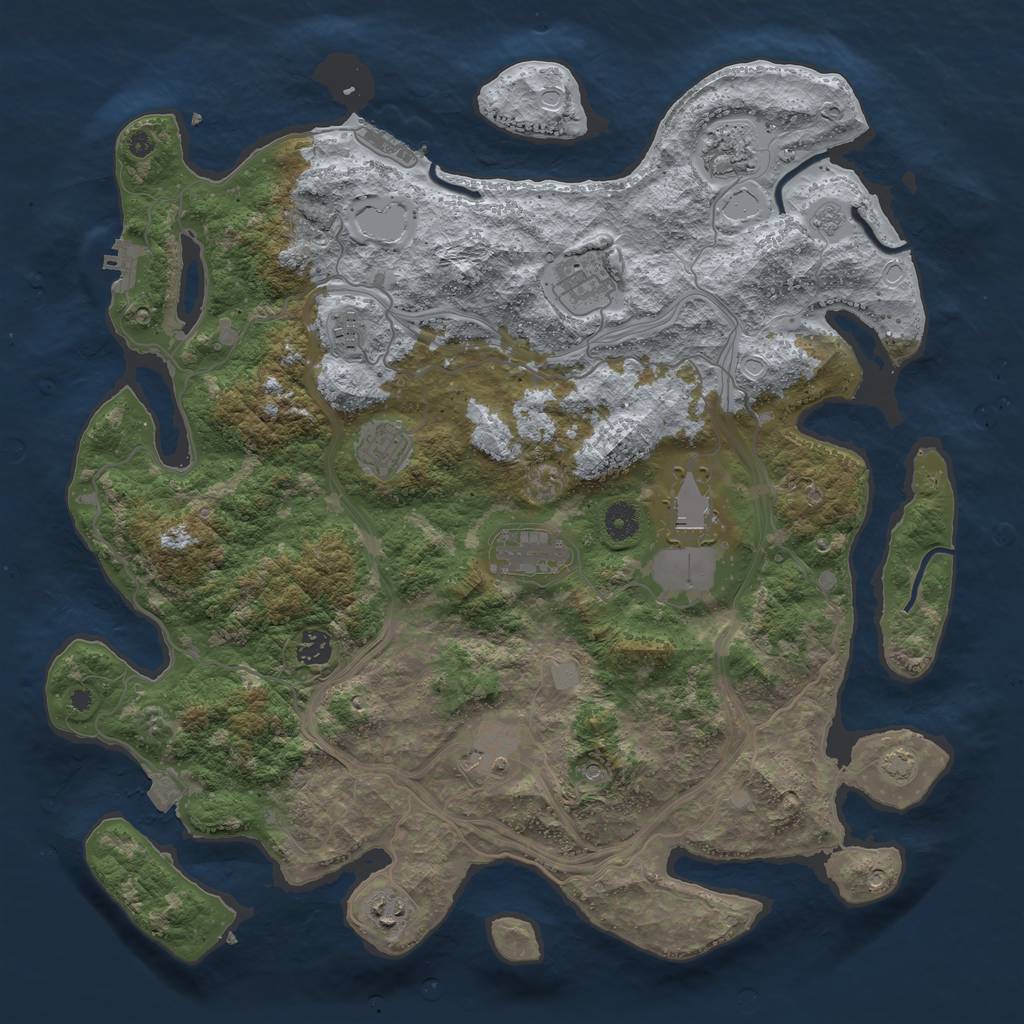 Rust Map: Procedural Map, Size: 4250, Seed: 926747, 17 Monuments