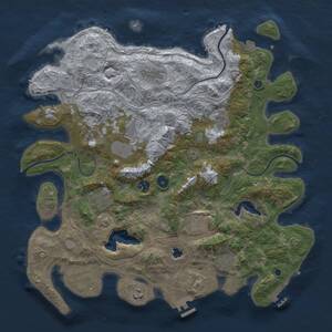 Thumbnail Rust Map: Procedural Map, Size: 4250, Seed: 69148765, 16 Monuments