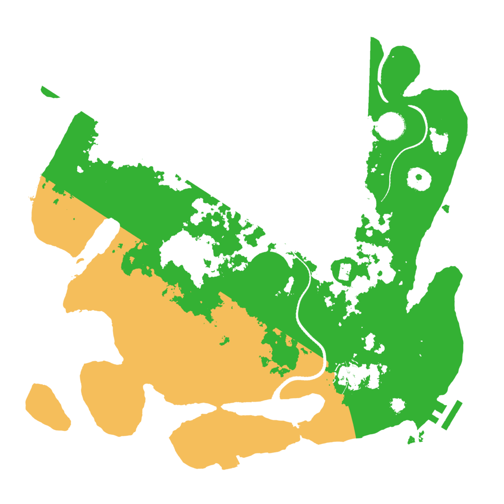 Biome Rust Map: Procedural Map, Size: 3200, Seed: 100109738