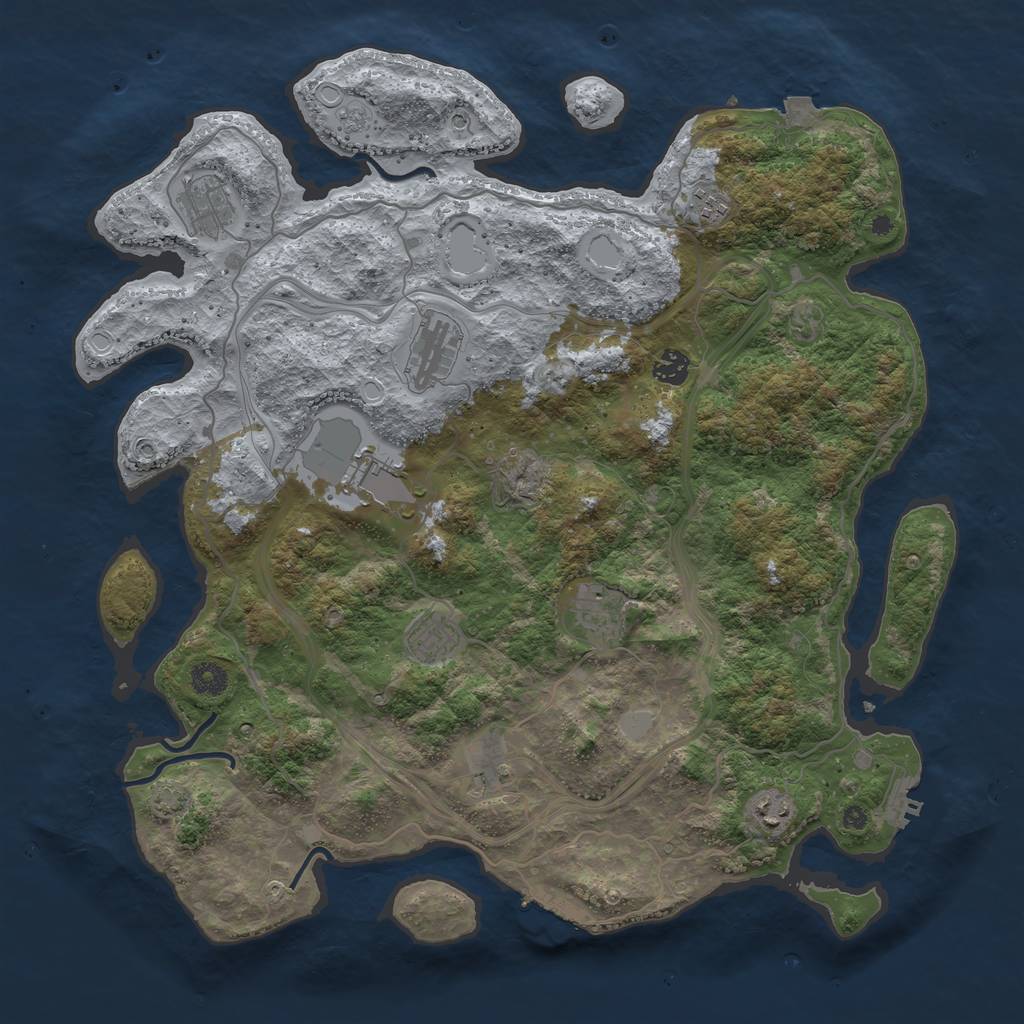 Rust Map: Procedural Map, Size: 4250, Seed: 723816, 17 Monuments