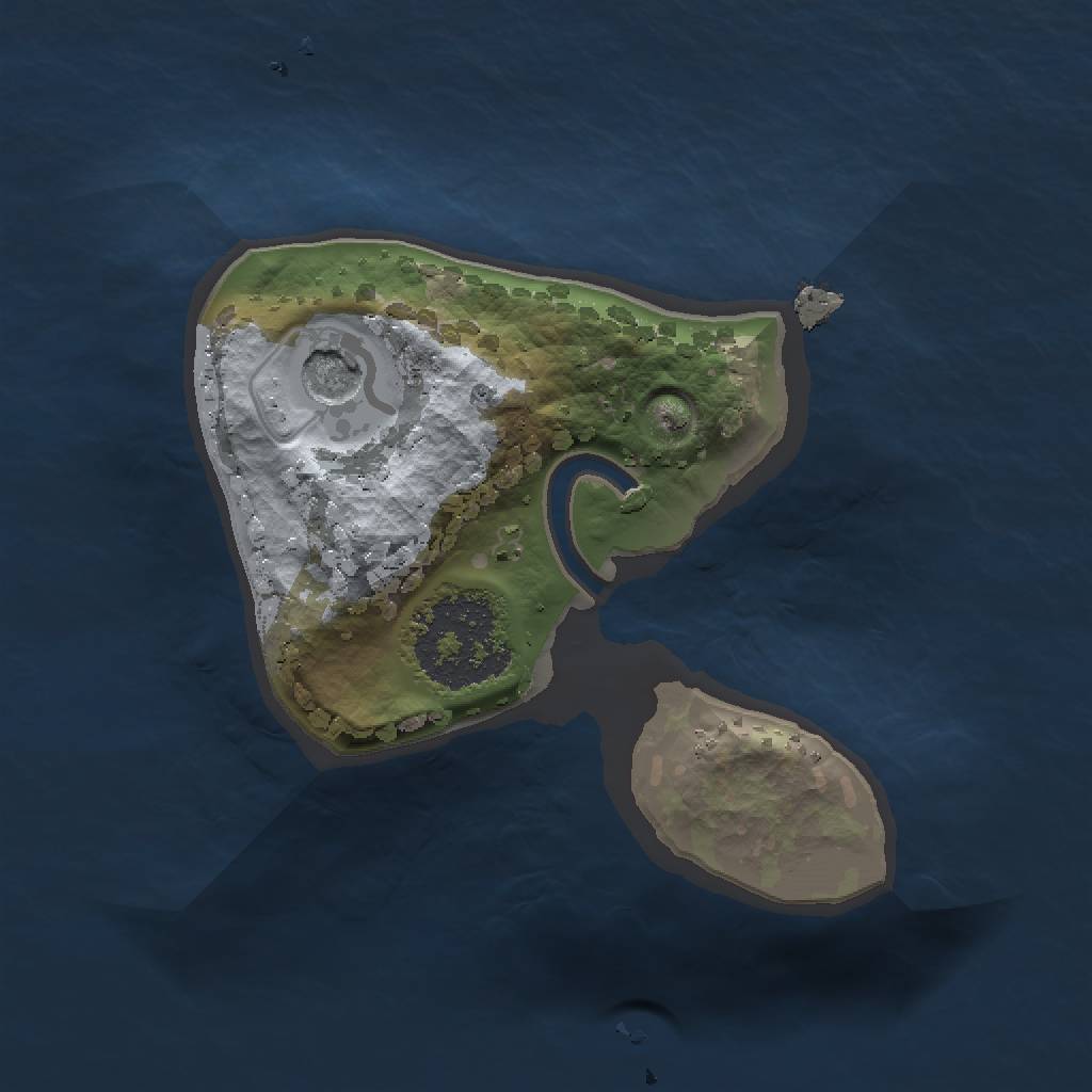 Rust Map: Procedural Map, Size: 1200, Seed: 58978970, 4 Monuments