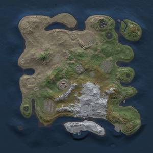 Thumbnail Rust Map: Procedural Map, Size: 3000, Seed: 881105609, 13 Monuments