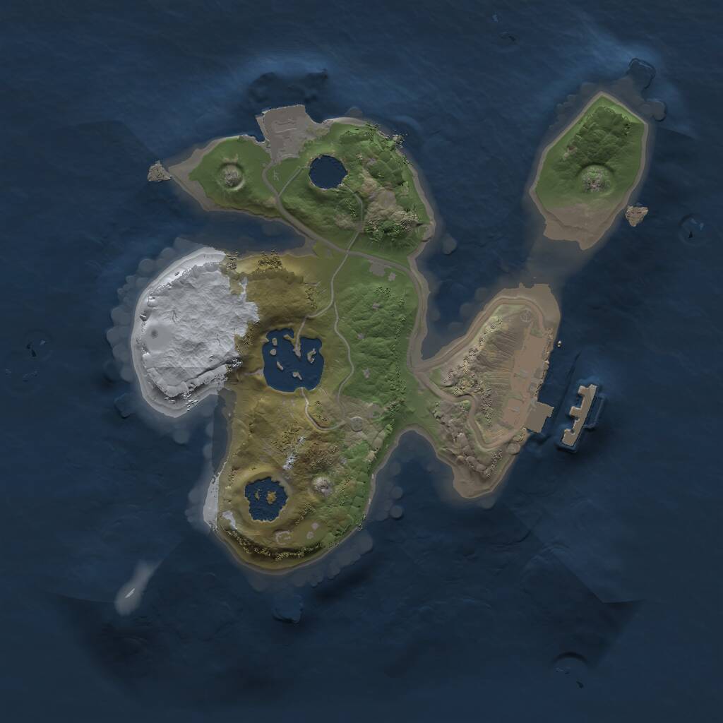 Rust Map: Procedural Map, Size: 1700, Seed: 1574404583, 3 Monuments
