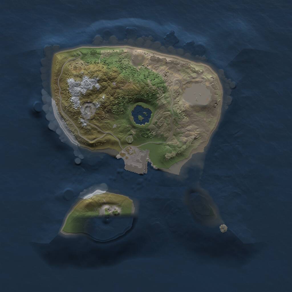 Rust Map: Procedural Map, Size: 1500, Seed: 416798366, 1 Monuments