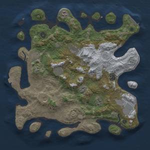 Thumbnail Rust Map: Procedural Map, Size: 3700, Seed: 196728206, 16 Monuments