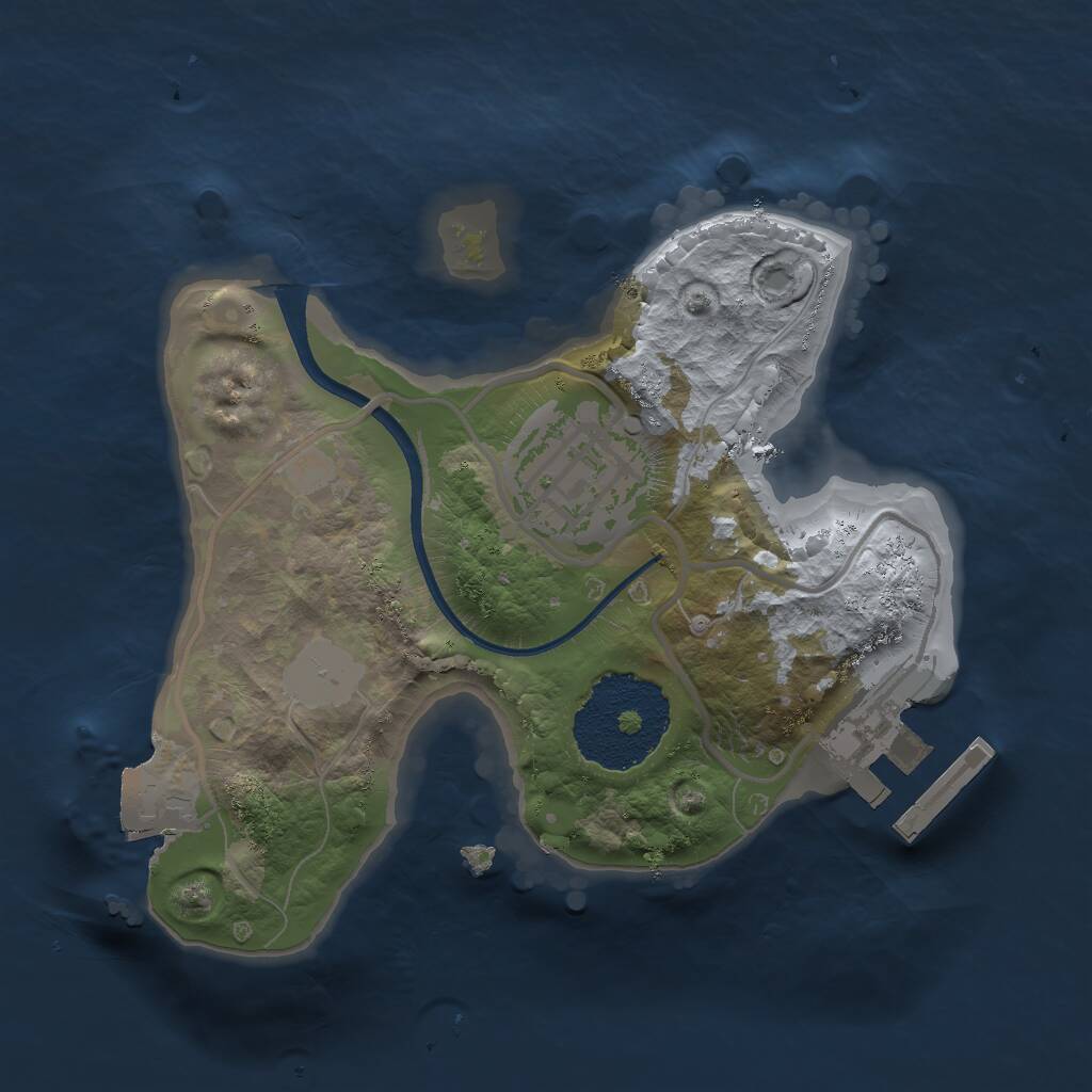 Rust Map: Procedural Map, Size: 1750, Seed: 5648700, 3 Monuments