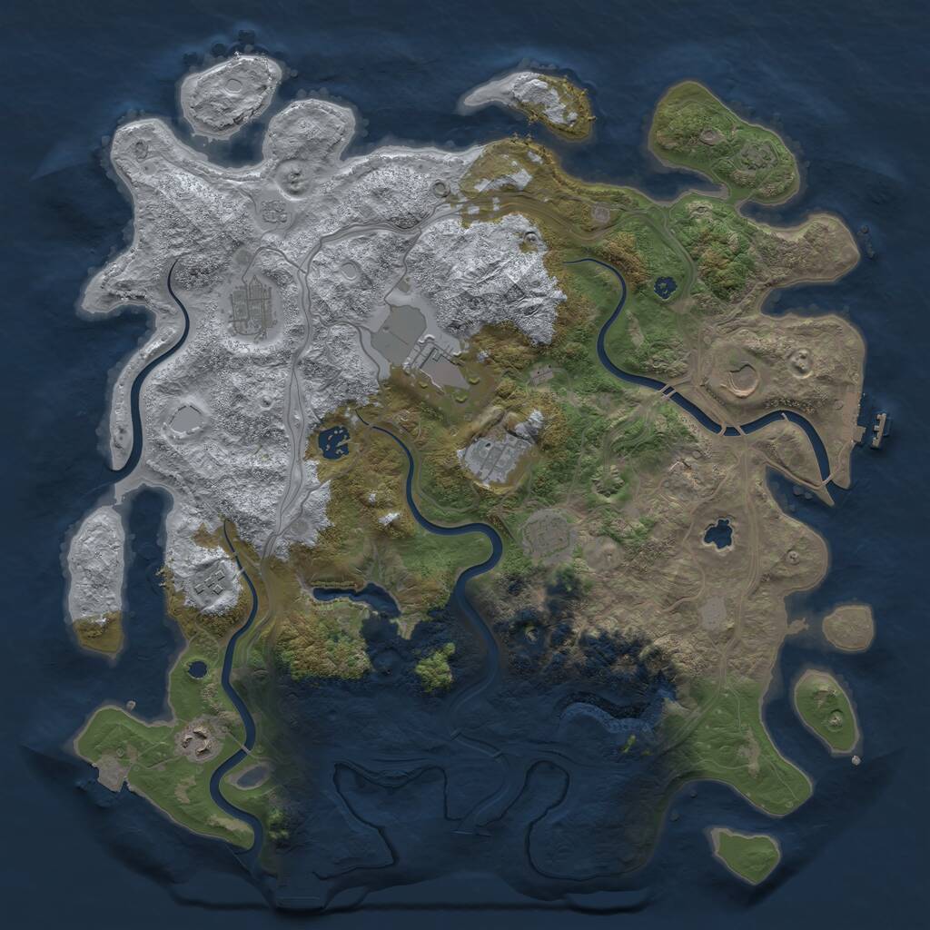 Rust Map: Procedural Map, Size: 4250, Seed: 62596, 14 Monuments