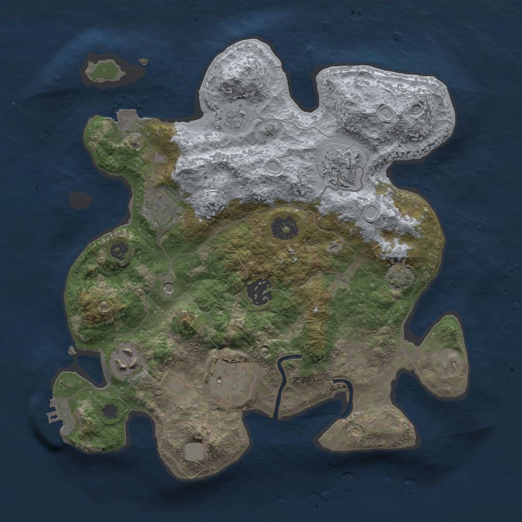 Rust Map: Procedural Map, Size: 3000, Seed: 2007812024, 12 Monuments