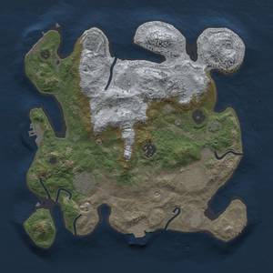 Thumbnail Rust Map: Procedural Map, Size: 3000, Seed: 74909442, 13 Monuments