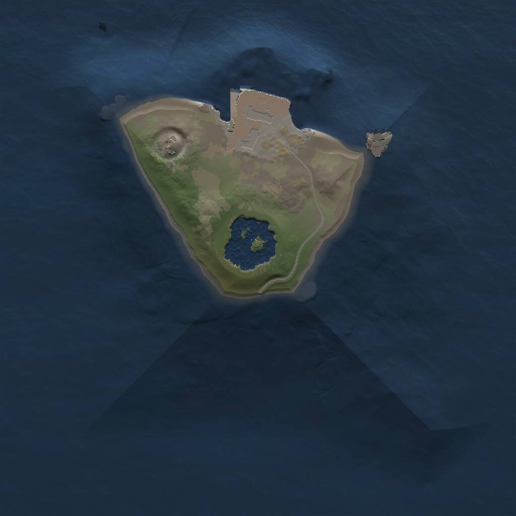 Rust Map: Procedural Map, Size: 1000, Seed: 222222229, 1 Monuments