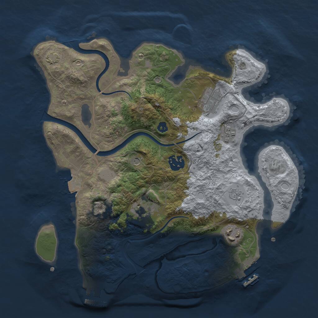 Rust Map: Procedural Map, Size: 3000, Seed: 30583, 11 Monuments