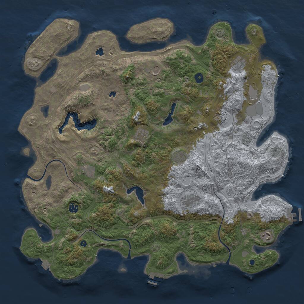 Rust Map: Procedural Map, Size: 4750, Seed: 1704653404, 17 Monuments