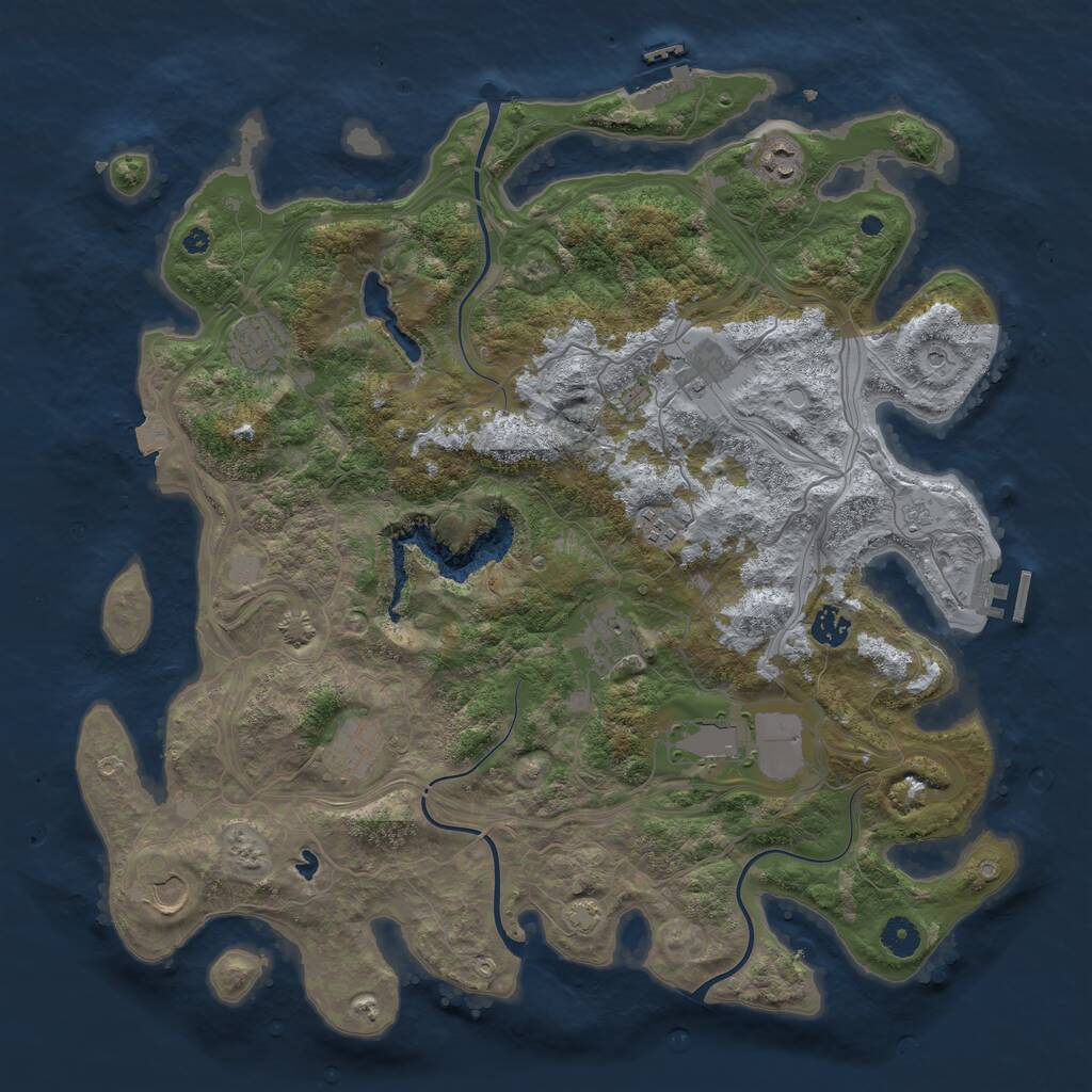 Rust Map: Procedural Map, Size: 4250, Seed: 230380329, 15 Monuments