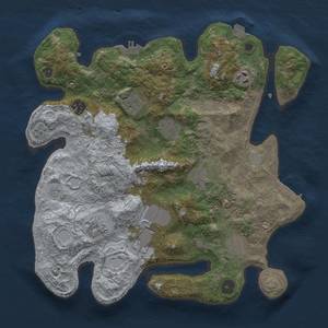 Thumbnail Rust Map: Procedural Map, Size: 3500, Seed: 627607891, 17 Monuments