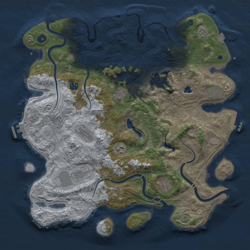 Rust Map: Procedural Map, Size: 4250, Seed: 1438458368, 15 Monuments