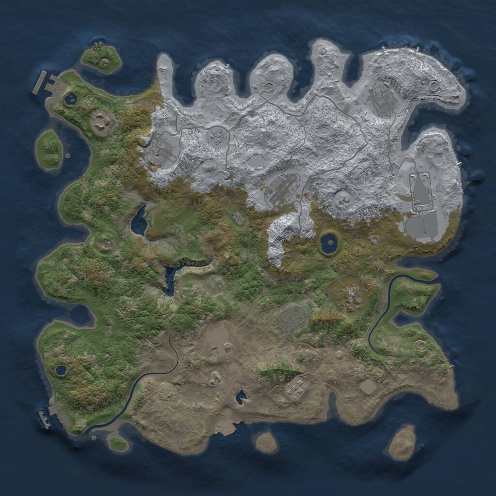 Rust Map: Procedural Map, Size: 4000, Seed: 357095666, 15 Monuments