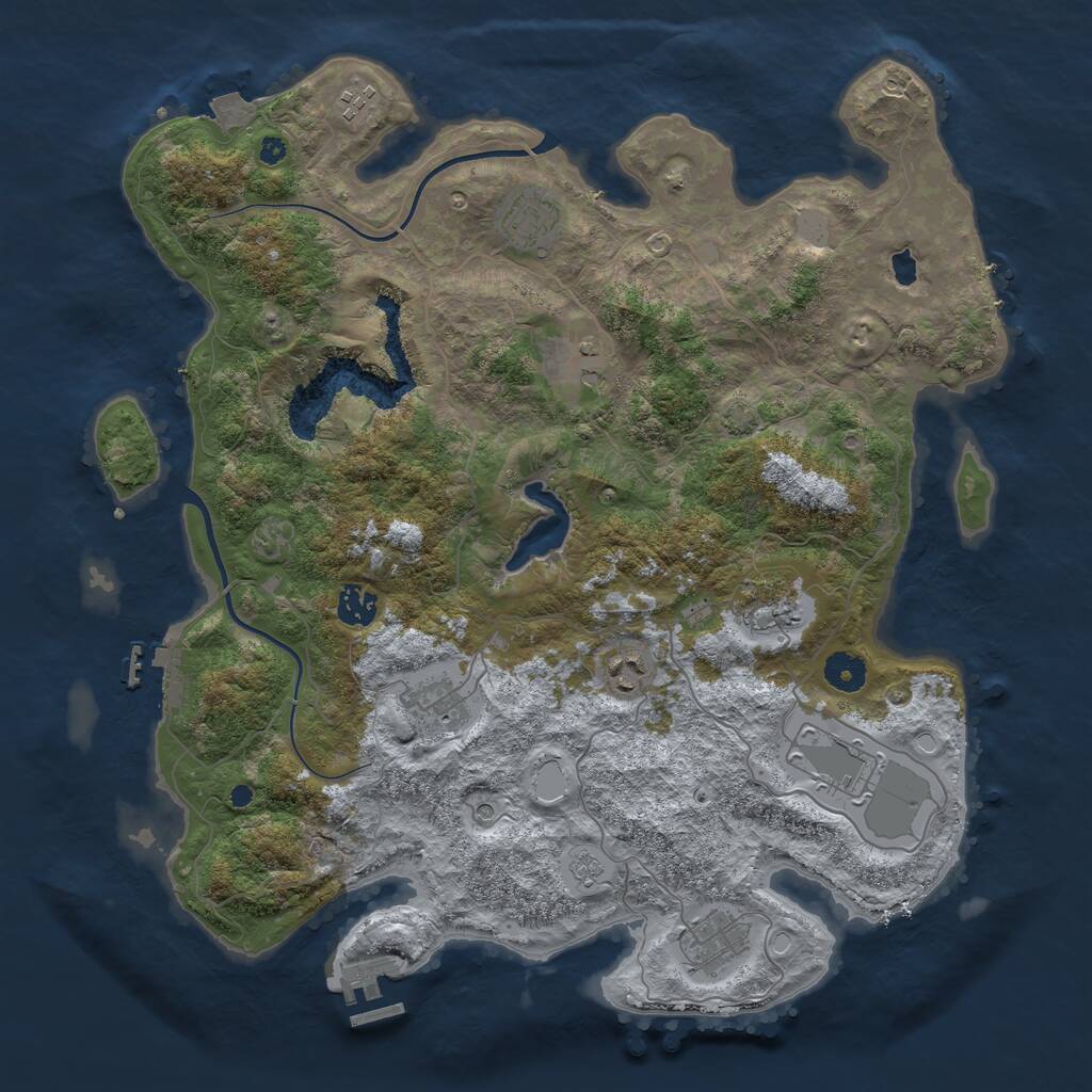 Rust Map: Procedural Map, Size: 4000, Seed: 178172904, 15 Monuments
