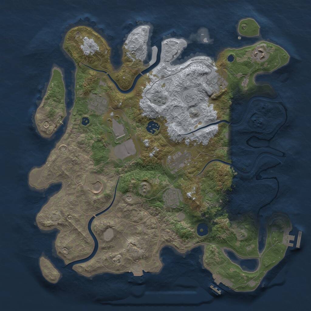 Rust Map: Procedural Map, Size: 3756, Seed: 374596746, 15 Monuments