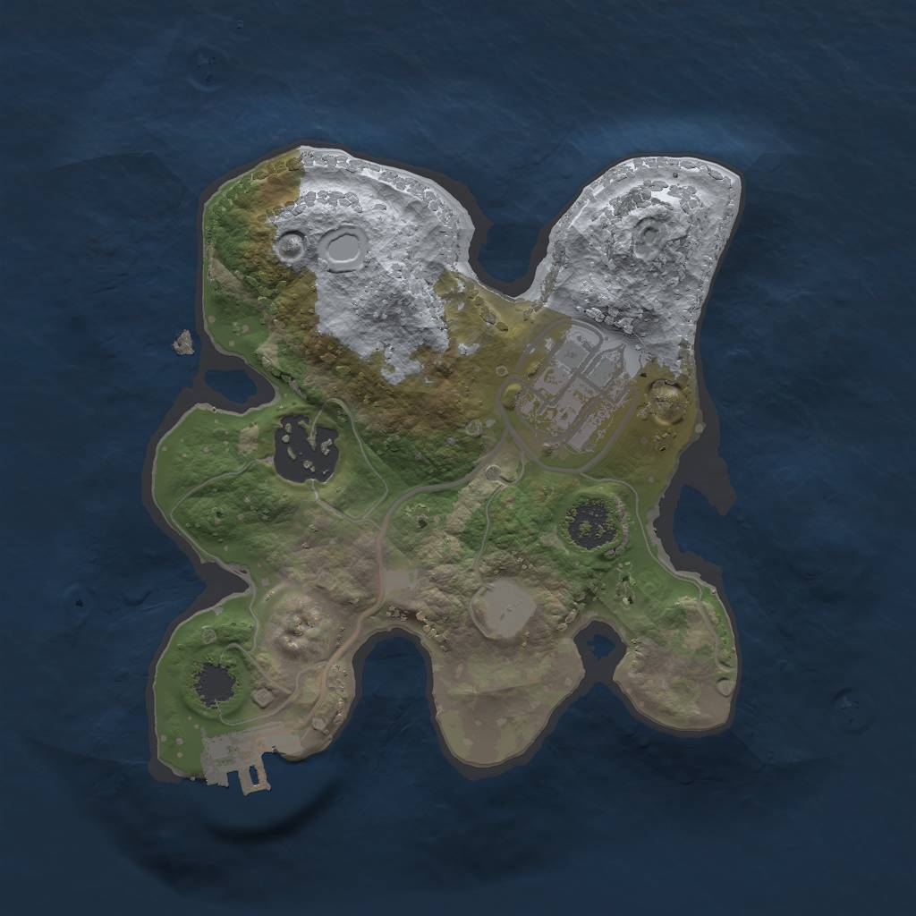 Rust Map: Procedural Map, Size: 2000, Seed: 85991, 6 Monuments