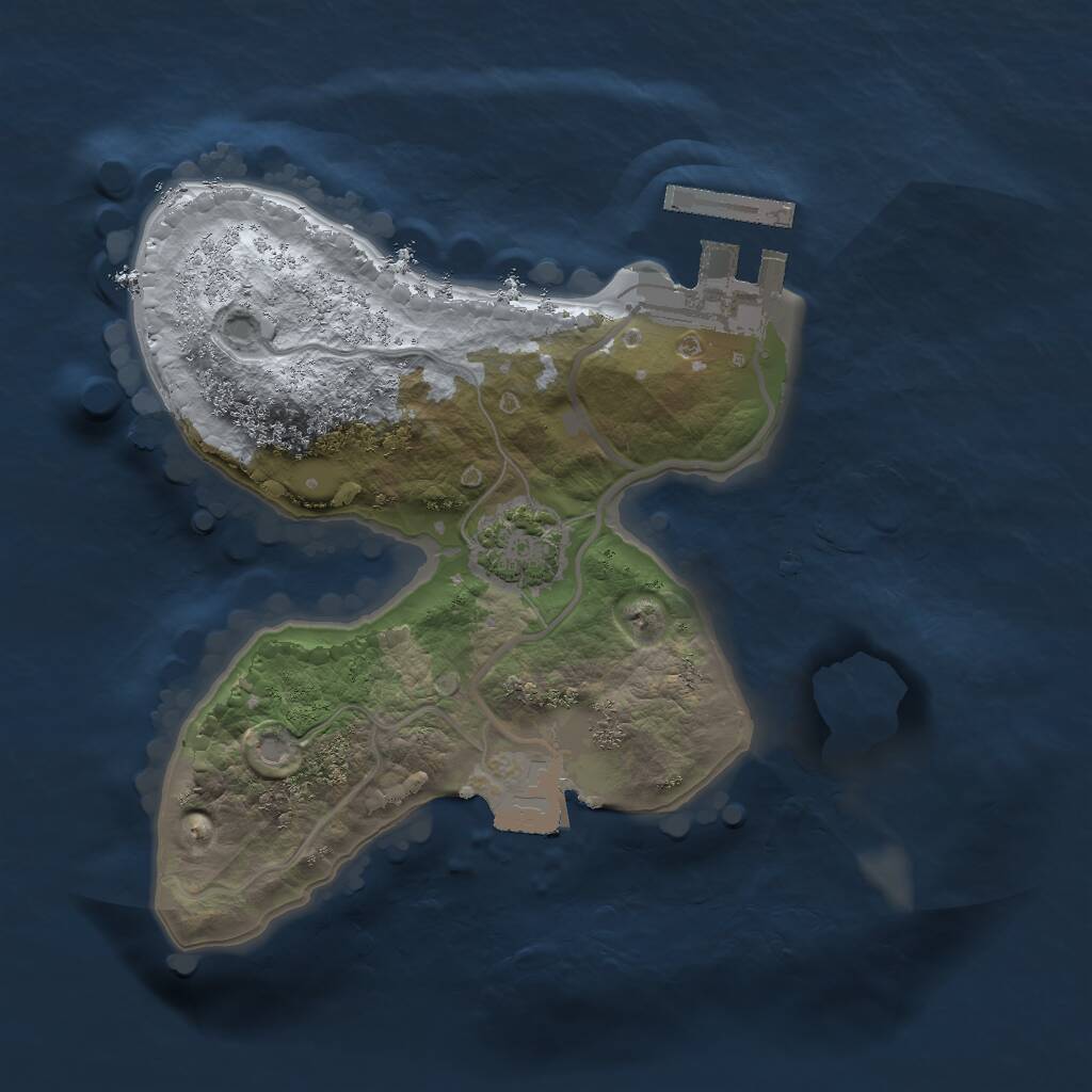 Rust Map: Procedural Map, Size: 1700, Seed: 2074420033, 3 Monuments