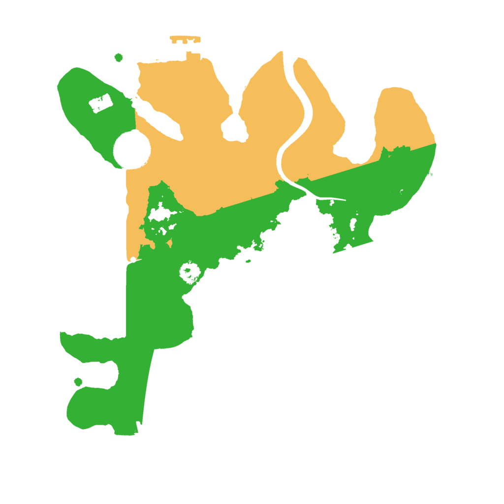 Biome Rust Map: Procedural Map, Size: 2500, Seed: 4542