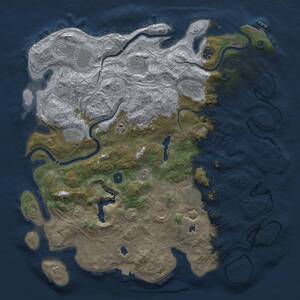Thumbnail Rust Map: Procedural Map, Size: 4500, Seed: 1252804048, 15 Monuments