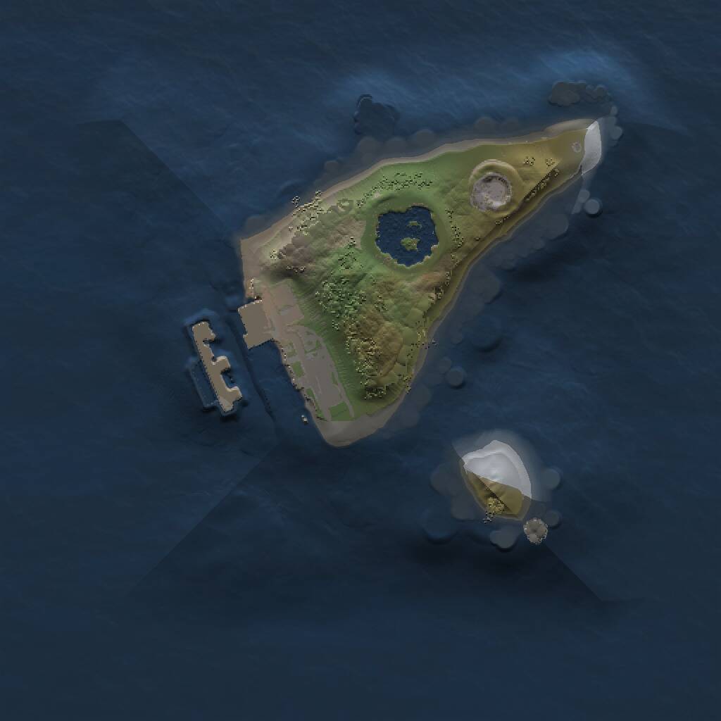 Rust Map: Procedural Map, Size: 1200, Seed: 1078946266, 2 Monuments