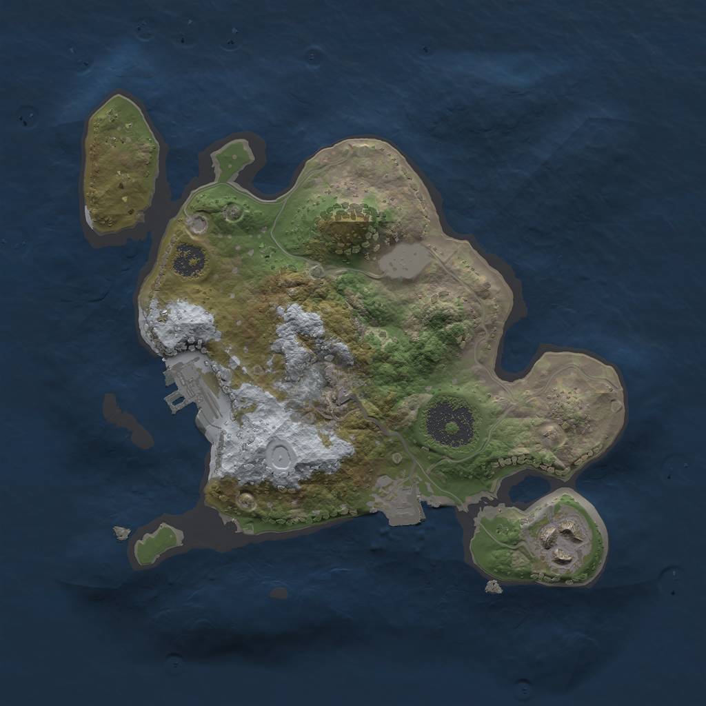 Rust Map: Procedural Map, Size: 2250, Seed: 82015979, 5 Monuments