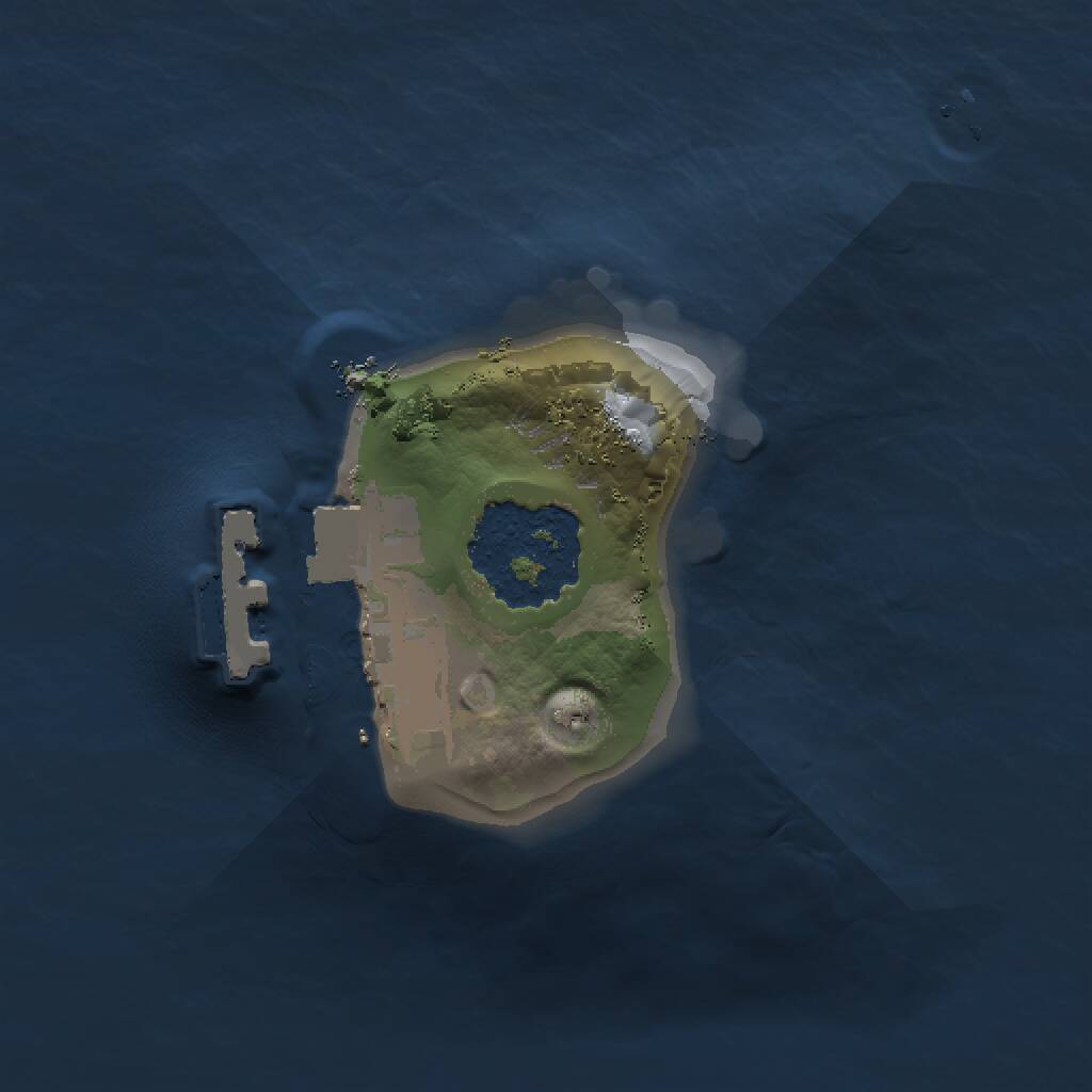 Rust Map: Procedural Map, Size: 1000, Seed: 1300, 2 Monuments