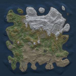 Thumbnail Rust Map: Procedural Map, Size: 4000, Seed: 51505150, 17 Monuments