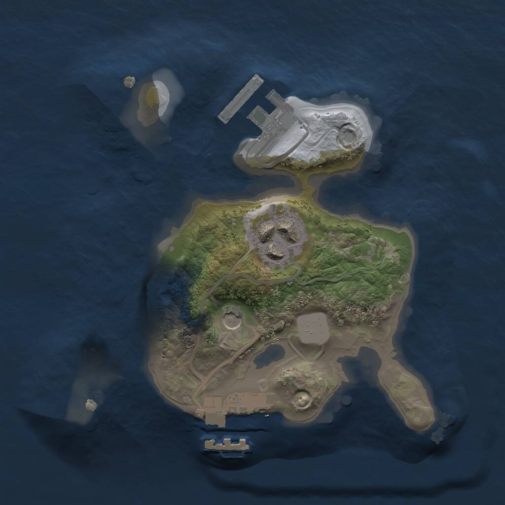Rust Map: Procedural Map, Size: 1750, Seed: 1685173005, 5 Monuments