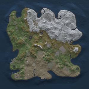 Thumbnail Rust Map: Procedural Map, Size: 3500, Seed: 993708454, 17 Monuments