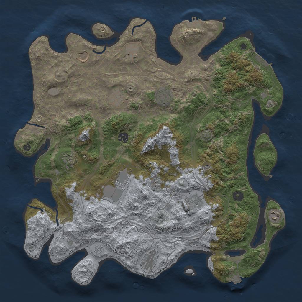 Rust Map: Procedural Map, Size: 4250, Seed: 1006110046, 19 Monuments