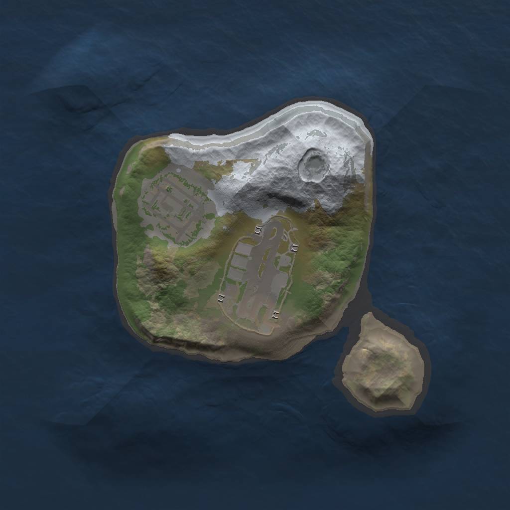Rust Map: Barren, Size: 1500, Seed: 11111, 4 Monuments