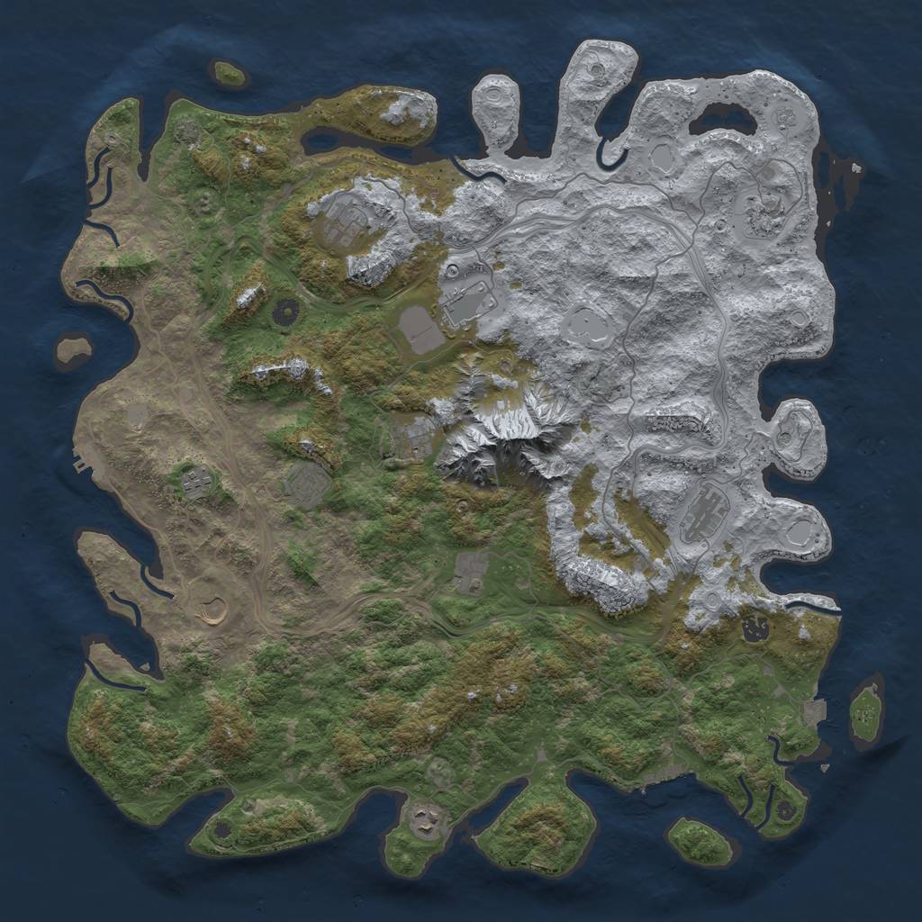 Rust Map: Procedural Map, Size: 5000, Seed: 123335180, 19 Monuments
