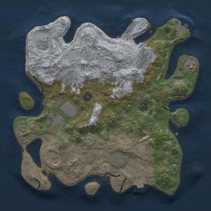 Thumbnail Rust Map: Procedural Map, Size: 3500, Seed: 505172297, 18 Monuments