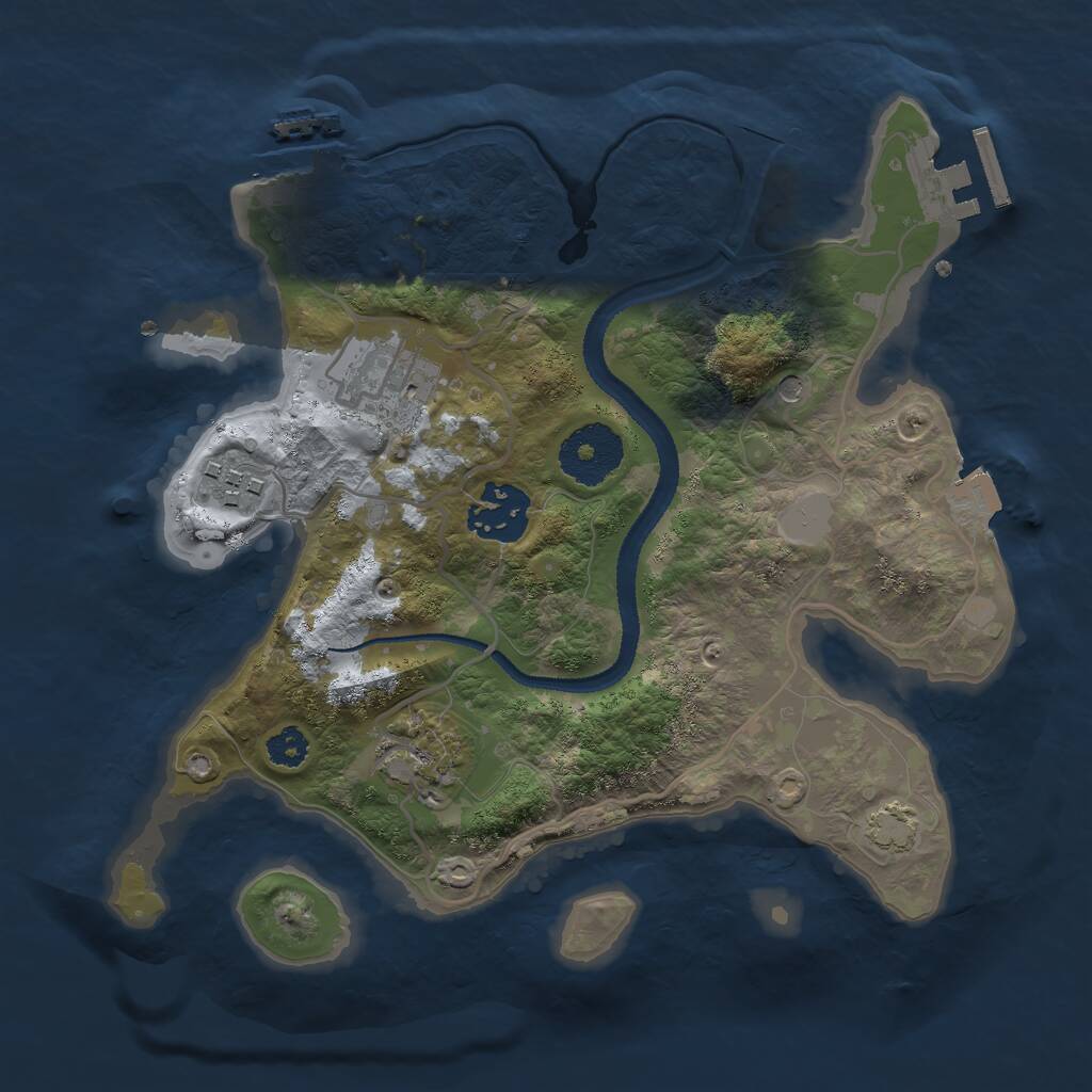 Rust Map: Procedural Map, Size: 2700, Seed: 822320820, 9 Monuments