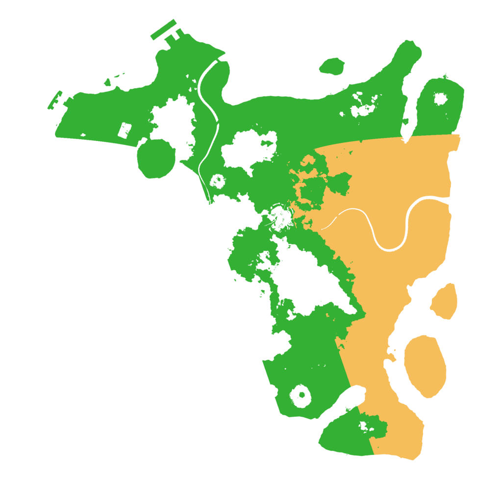 Biome Rust Map: Procedural Map, Size: 3500, Seed: 122557